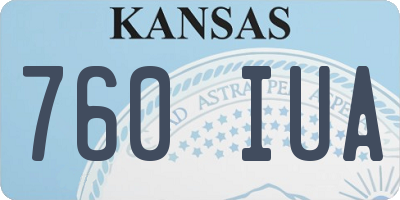 KS license plate 760IUA