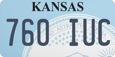 KS license plate 760IUC