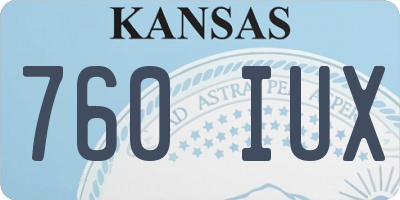 KS license plate 760IUX