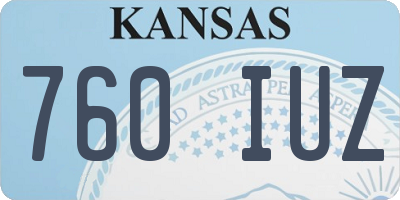 KS license plate 760IUZ