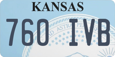 KS license plate 760IVB