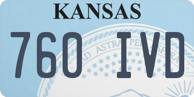 KS license plate 760IVD