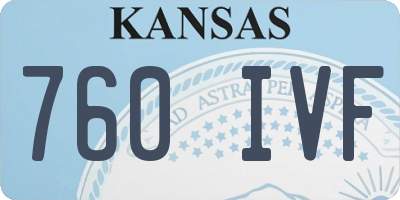 KS license plate 760IVF