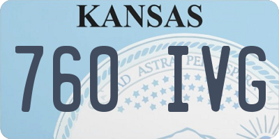 KS license plate 760IVG