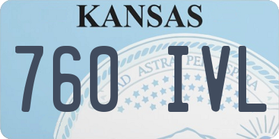 KS license plate 760IVL