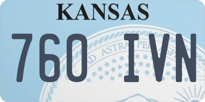 KS license plate 760IVN