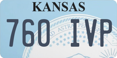 KS license plate 760IVP