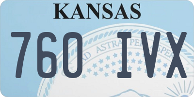 KS license plate 760IVX