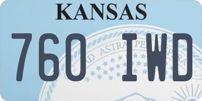 KS license plate 760IWD