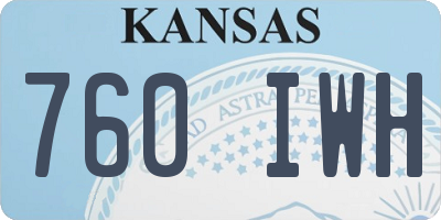 KS license plate 760IWH