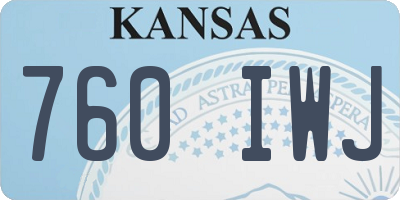 KS license plate 760IWJ