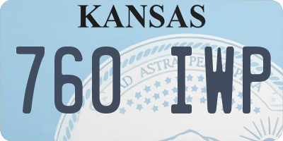 KS license plate 760IWP