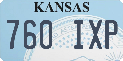 KS license plate 760IXP