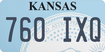 KS license plate 760IXQ