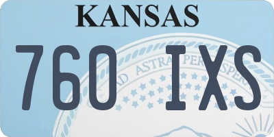 KS license plate 760IXS