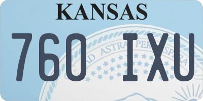KS license plate 760IXU