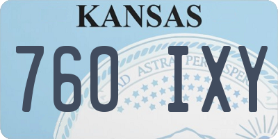 KS license plate 760IXY