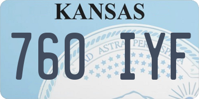 KS license plate 760IYF