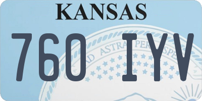 KS license plate 760IYV