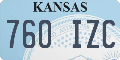 KS license plate 760IZC