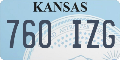 KS license plate 760IZG