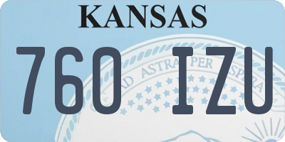 KS license plate 760IZU