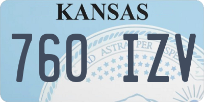 KS license plate 760IZV