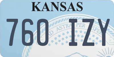 KS license plate 760IZY
