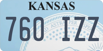 KS license plate 760IZZ