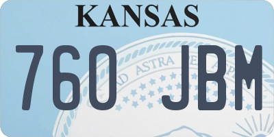 KS license plate 760JBM