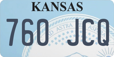 KS license plate 760JCQ