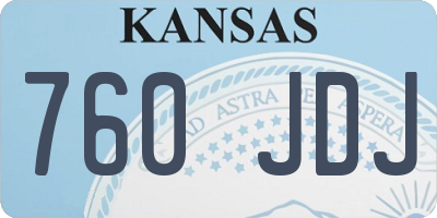KS license plate 760JDJ