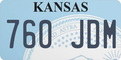 KS license plate 760JDM