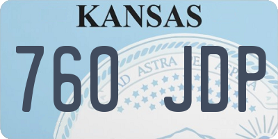 KS license plate 760JDP