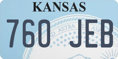 KS license plate 760JEB