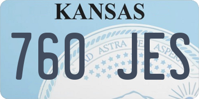 KS license plate 760JES