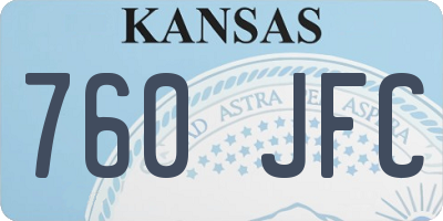 KS license plate 760JFC