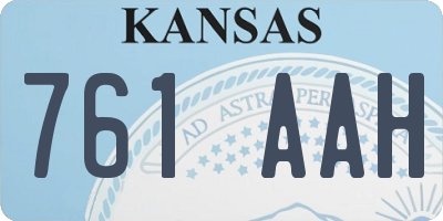 KS license plate 761AAH