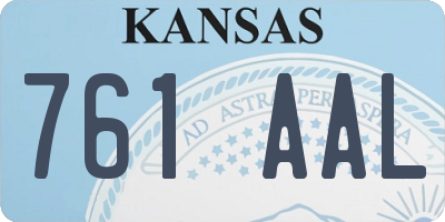 KS license plate 761AAL