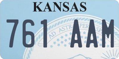 KS license plate 761AAM