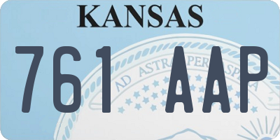 KS license plate 761AAP