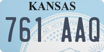 KS license plate 761AAQ