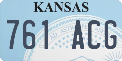 KS license plate 761ACG