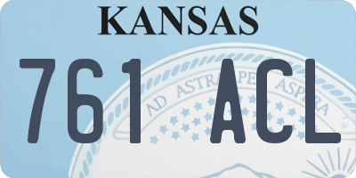 KS license plate 761ACL