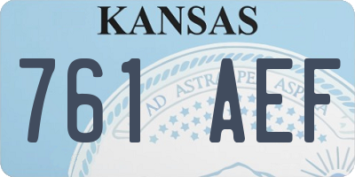 KS license plate 761AEF