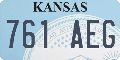 KS license plate 761AEG