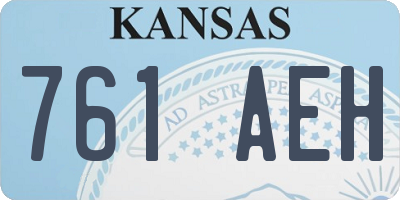 KS license plate 761AEH