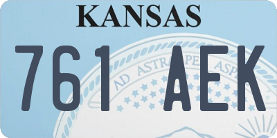 KS license plate 761AEK