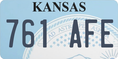 KS license plate 761AFE