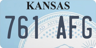 KS license plate 761AFG
